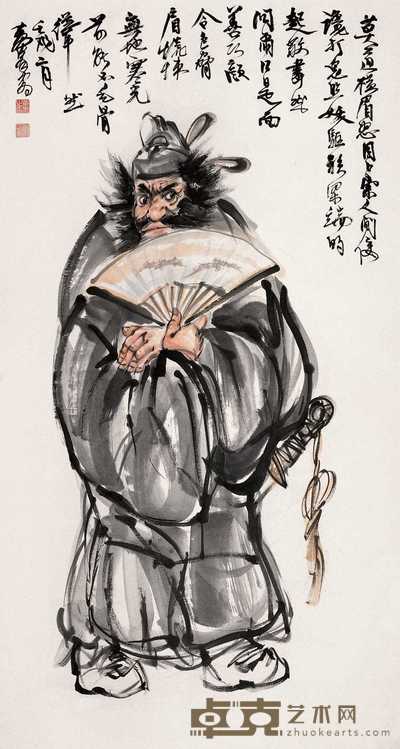 黄胄 1982年作 钟馗 立轴 177×95cm
